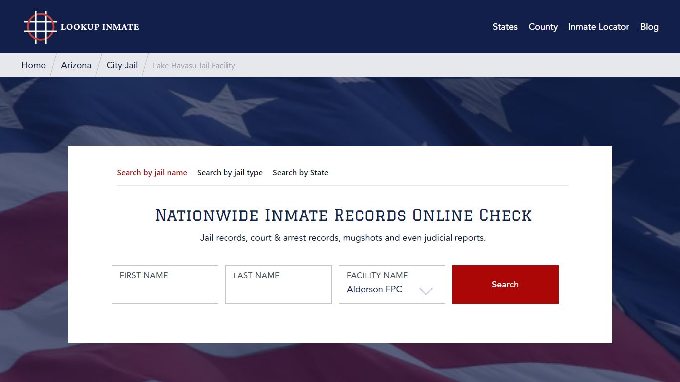 Lake Havasu Jail Facility in Arizona - Lookup Inmate